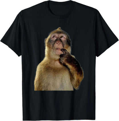 [100%25 Cotton]Thinking Monkey Meme T-Shirt