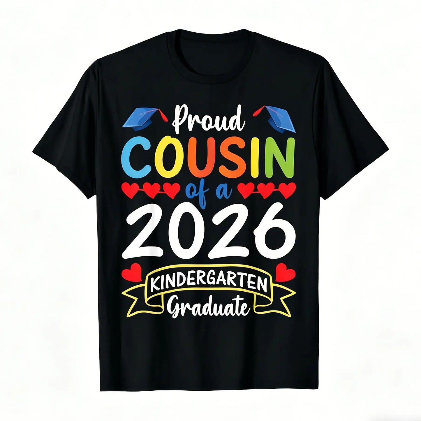 Proud Mommy of a 2026 Kindergarten Graduate T-Shirt - Soft Retro Tee with Heart & 2026 Number Design, Kindergarten Graduation Party Outfit, Mommy Gifts Suitable for Moms, Casual Wear & Graduation Gifts for Kindergarten Events