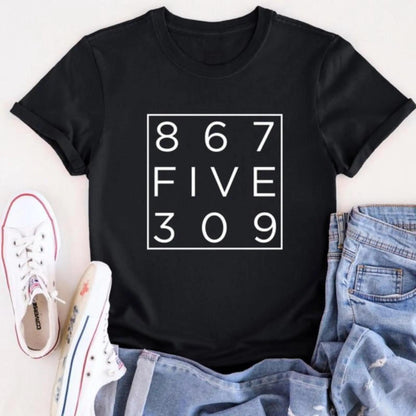 Retro 80's, Funny Music Shirt,Tommy Tutone,Music Lover Shirt,Music Gift,Retro Gift Shirt,Funny Gift Shirt Cotton