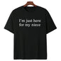 I'm Just Here For My Nephew  Shirt, New Future Aunt T-shirt, Cute Auntie Graphic Tee, Funny Titi Clothing