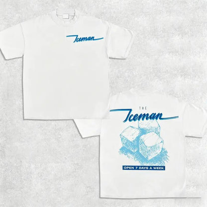 "Ice Man" Drake Retro 3.0 T-shirt, unisex rap shirt, rap T-shirt, music fan shirt, rapper merchandise gift, gift for him, gift for her, Y2K women's and men's patterned T-shirt top, round neck clothing