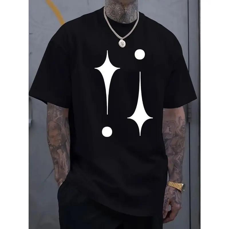 Simple And Fashionable Printed Men'S Crew Neck Short-Sleeved T-Shirt, Comfortable And Breathable Casual Sports Top, Suitable for Spring And Summer Vacation And Leisure, Plus Size