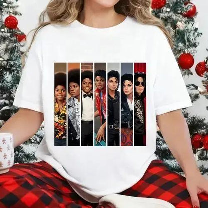 100 Percent Cotton Fashion Statement T-Shirt Michael Jackson Evolution Design Summer Wear Gift For Music Lovers # Michael Jackson # Jaafar Jackson # biopic # music legend