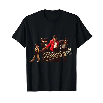 Michael Jackson Iconic Pose With Signature And Sparkling Jacket Design Perfect For Music Lovers And Pop Culture Fans Ideal Gift For Friends Family Or Yourself During Spring Summer Seasons Fashion T-Shirt
