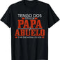 [Cotton graphic tees]men gifts Casual shortsleeve tops Tengo Dos Titulos Papa Abuelo Funny Spanish Father's Day T-Shirt Crewneck Menswear