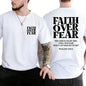 Faith Over Fear Tee Shirt, Christian T-Shirts, Jesusoversized gym shirts