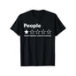 Unisex-Adults T-Shirt - Black,  Short Sleeve - Funny Review People One Star: Absolute  Would , Suitable for Mens & Womens Outdoor T-Shirt, 100%25cotton,