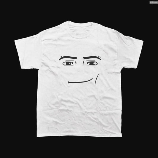 Roblox Man Face Cotton T-shirt Hoodie and Sweatshirt Meme Shirt Funny Shirt Gift for Gamers Classic Vintage T-shirt Collection