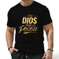 Men's 100%25 Cotton T-Shirt with "Con Dios Todo Es Posible" Spanish Quote & Matthew 26:11 Bible Verse - Comfortable Breathable Crew Neck Regular Fit Tee Unisex