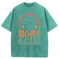 Holafish Mothers Day Gift Acid Washed Oversized VintageMOM'S Club Pattern T-Shirt,MOM'S Day T-shirt Heavyweight Cotton Streetwear graphic vintage Crewneck Tshirt