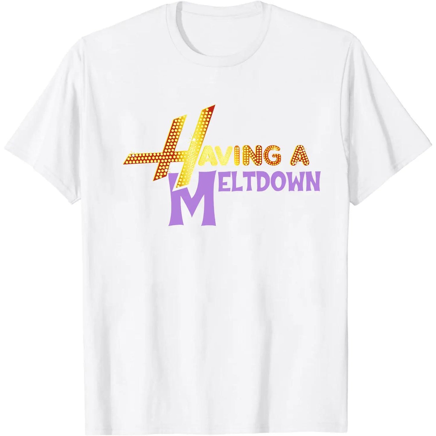 Having A Meltdown T-Shirt, Aesthetic Mental Health Matters Cotton T-Shirt, Trendy Disco Faux Glitter Hannah Montana T-Shirt, Vintage Graphic Tee, Popular Unisex Apparel for Mental Health Awareness