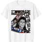 MJ M-Michael Jackson Music Fan Premium Cotton PrintCrew Neck T-Shirt Original Design Men'S TopCasualStreetwear for Adults (Men & Women) ChristmasGift | Birthday Gift | Black Top