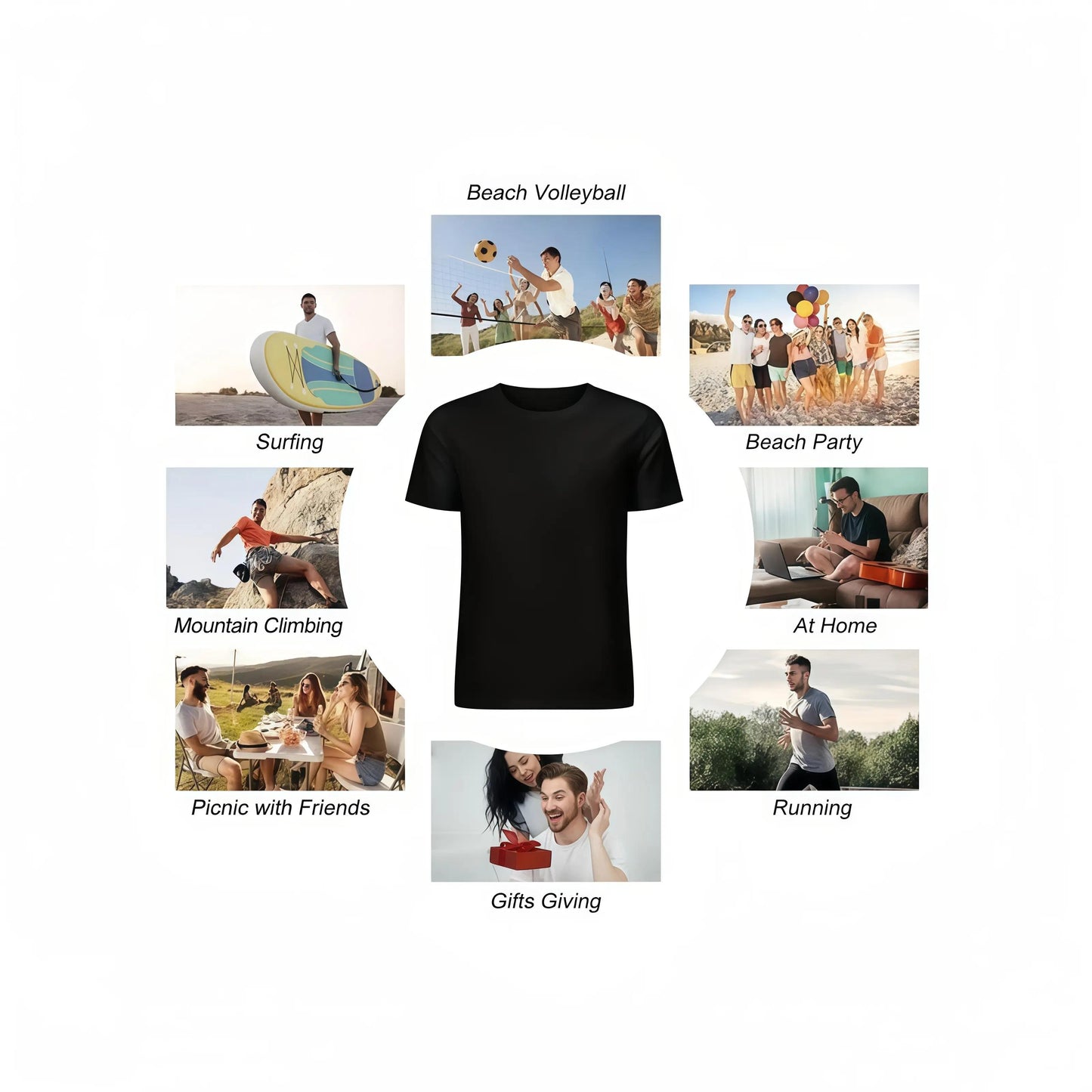 Women's Retro Cotton Short-Sleeve Crew Neck Plain Fitted T-Shirt - Over Stimulated Moms Club Themed, Casual Golf-Inspired Unisex Top, Summer Streetwear Essential Gift for Mom & Daughter,summervibes outdoorfun