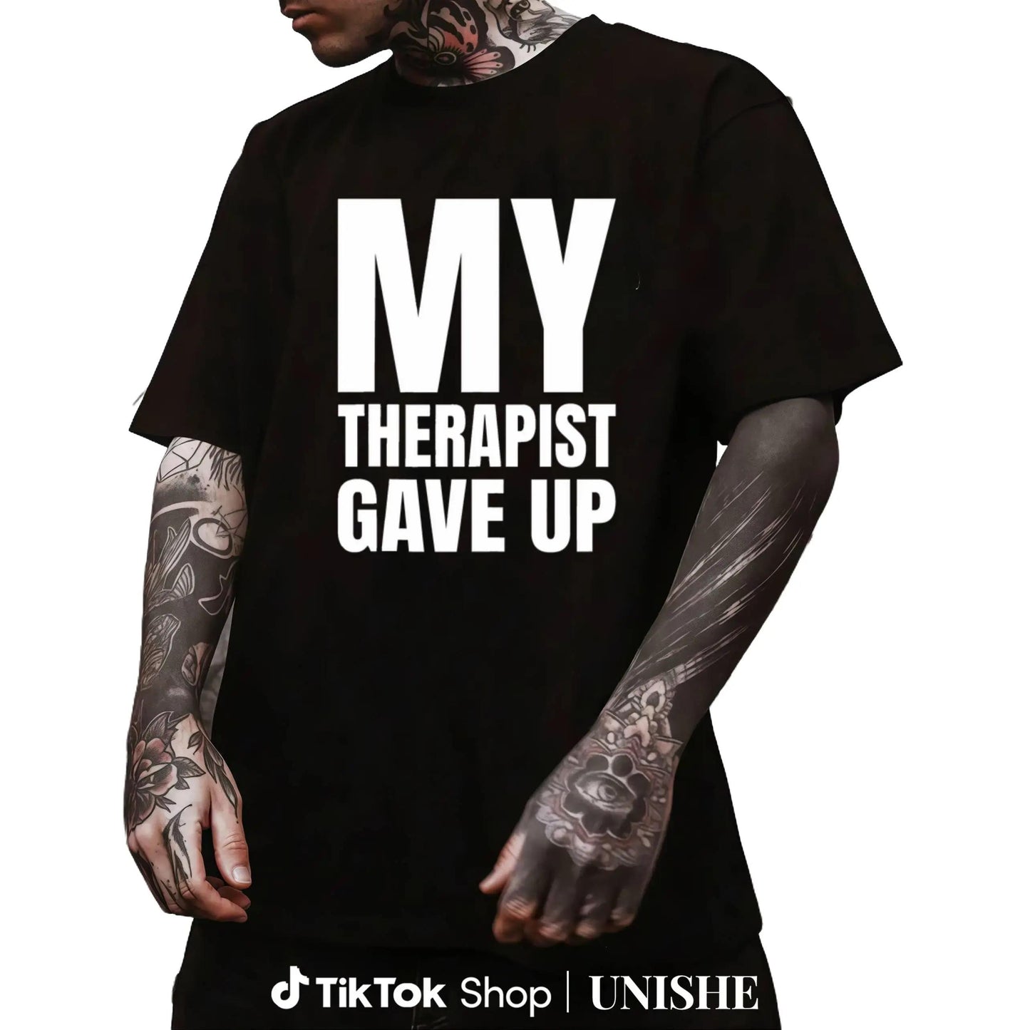 Bold & Funny Mental Health T-Shirt – 'My Therapist Gave Up' Statement Tee