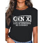 [100%25 Cotton] 100%25 Cotton Unisex Funny Saying Sarcastic Gen X Lots Of Memories No Evidence T-Shirt T-Shirt For Men And Women