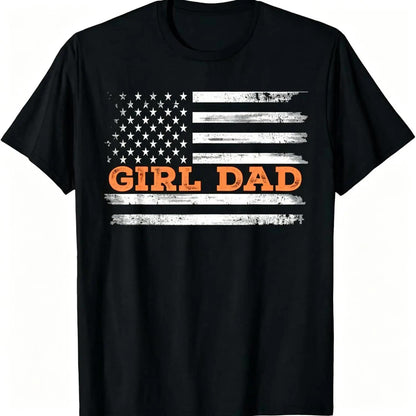 Summer t Shirts Girl Dad Father'S Day Dad Daughter, Dad of Girls Outnumbered T-Shirt Adult Men'S Loose And Comfortable Cotton fathers day gift ideas
