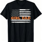 Summer t Shirts Girl Dad Father'S Day Dad Daughter, Dad of Girls Outnumbered T-Shirt Adult Men'S Loose And Comfortable Cotton fathers day gift ideas