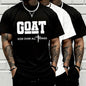 GOAT (God Over All) graphic T-shirt for men, 100%25 pure cotton, loose street-style short sleeves—trendy Christian casual top, best-selling faith urban fashion style., Shortsleeve, Menswear, Tshirt, Round Neck tiktokshopspringglowup