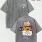"Michelob Ultra - American Dog" Vintage Graphic Tee: Washed Shirt (Available In Gray/Dark Gray) With "Michelob Ultra" Logo (Front), Back Art Of Dog In American Flag Hat Holding Michelob Ultra Beer. Made Of 100%25 Breathable Cotton