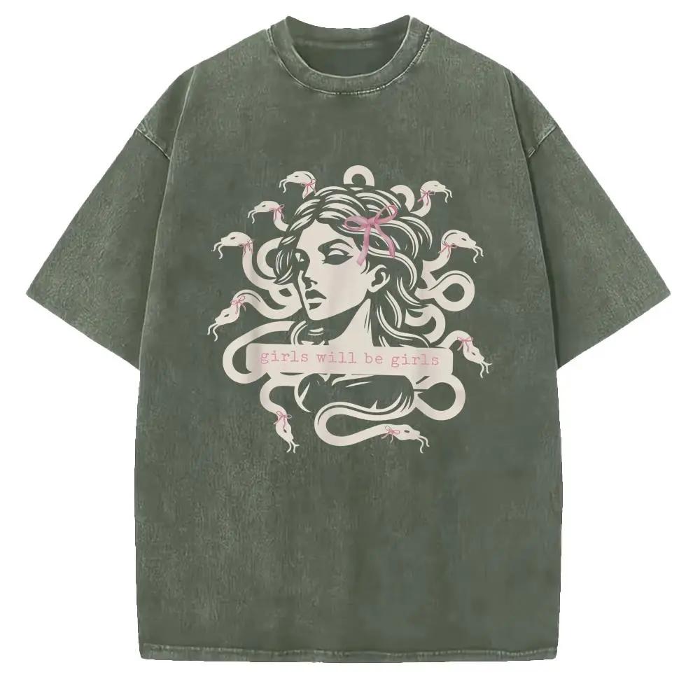 Girls Will Be Girls Medusa  Tee, Feminine Rage Boxy Crop, Feminist, Anti Trump, Womens Rights, Equality, Progressive Liberal