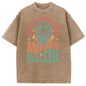 Holafish Mothers Day Gift Acid Washed Oversized VintageMOM'S Club Pattern T-Shirt,MOM'S Day T-shirt Heavyweight Cotton Streetwear graphic vintage Crewneck Tshirt