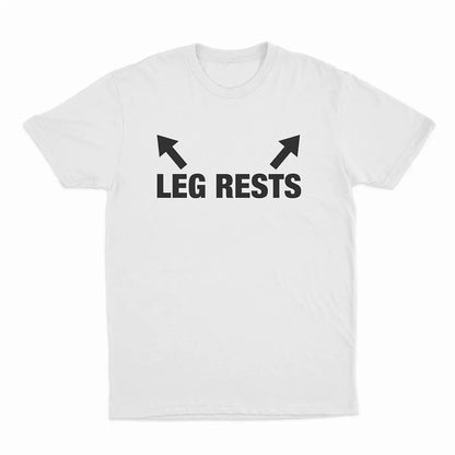 Naughty "Leg Rests" T-Shirt | Arrow Print | Unisex Silly Gag Gift Casual Tee