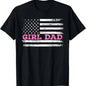 Summer t Shirts Girl Dad Father'S Day Dad Daughter, Dad of Girls Outnumbered T-Shirt Adult Men'S Loose And Comfortable Cotton fathers day gift ideas