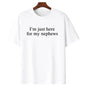 I'm Just Here For My Nephew  Shirt, New Future Aunt T-shirt, Cute Auntie Graphic Tee, Funny Titi Clothing