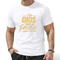 Men's 100%25 Cotton T-Shirt with "Con Dios Todo Es Posible" Spanish Quote & Matthew 26:11 Bible Verse - Comfortable Breathable Crew Neck Regular Fit Tee Unisex