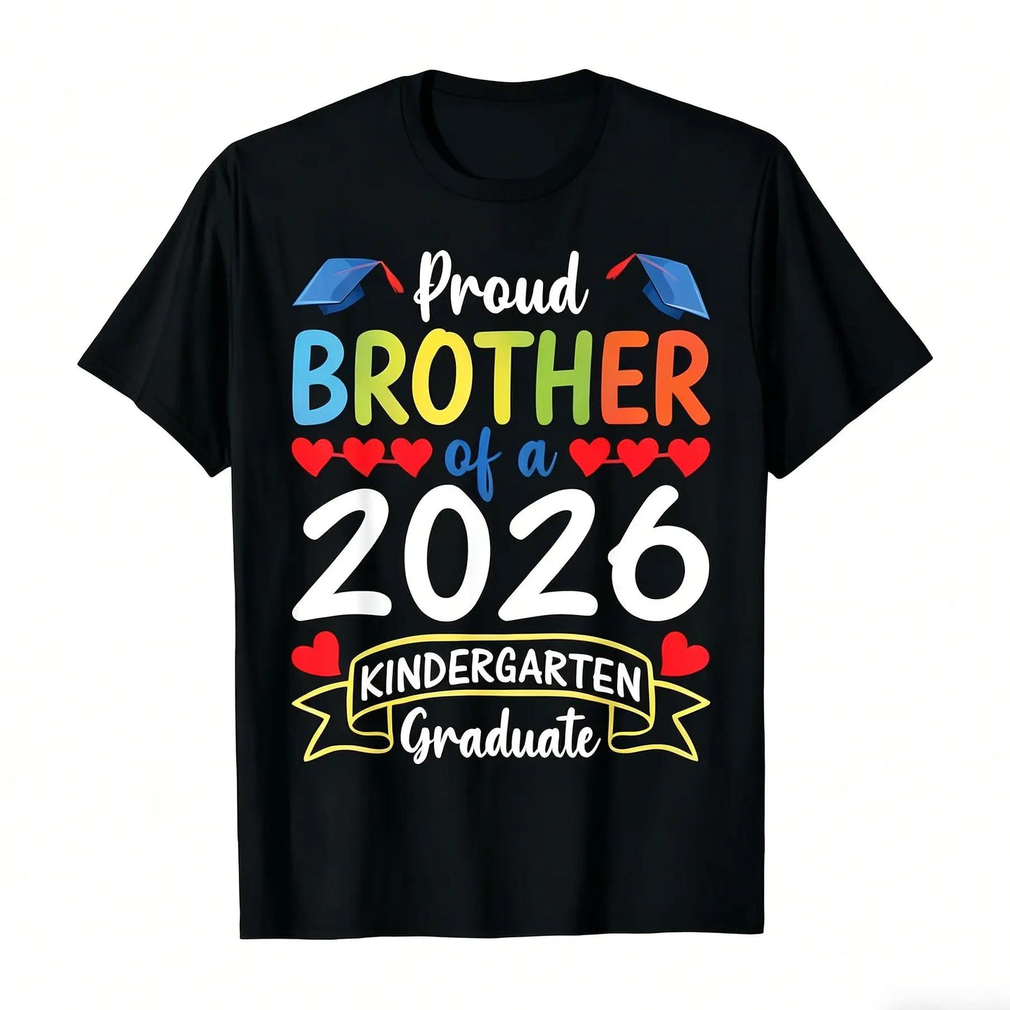 Proud Mommy of a 2026 Kindergarten Graduate T-Shirt - Soft Retro Tee with Heart & 2026 Number Design, Kindergarten Graduation Party Outfit, Mommy Gifts Suitable for Moms, Casual Wear & Graduation Gifts for Kindergarten Events
