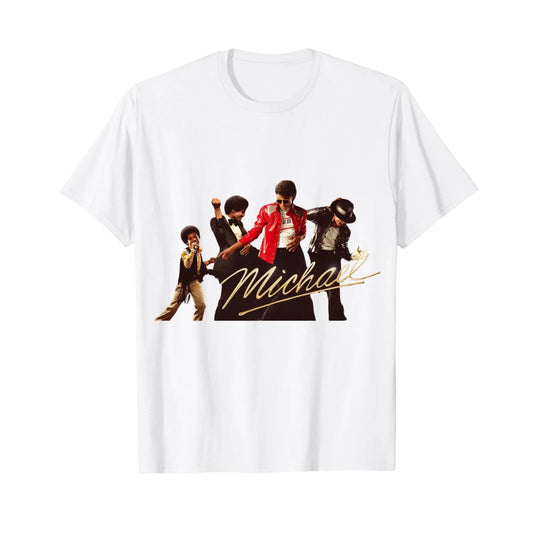 Michael Jackson Iconic Pose With Signature And Sparkling Jacket Design Perfect For Music Lovers And Pop Culture Fans Ideal Gift For Friends Family Or Yourself During Spring Summer Seasons Fashion T-Shirt