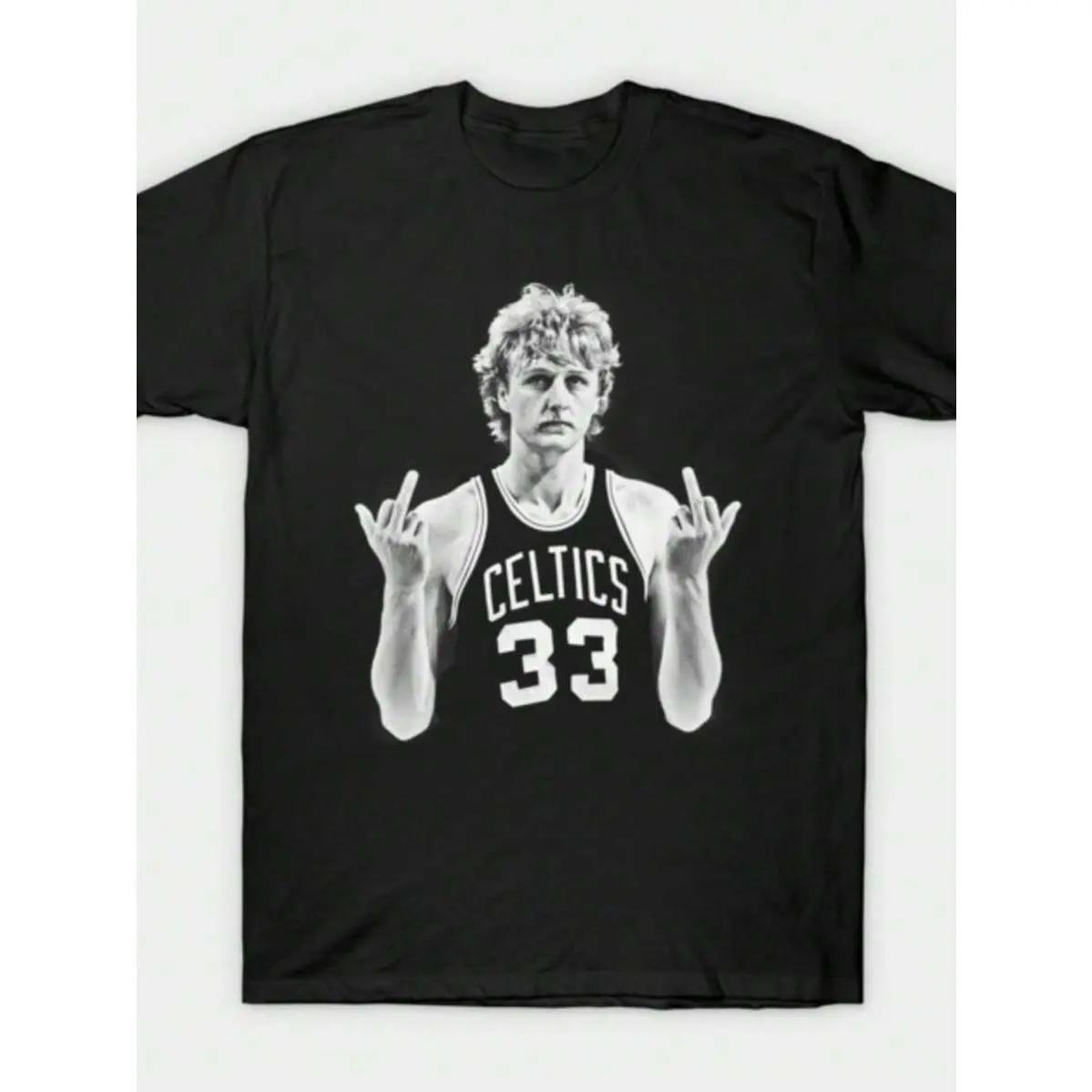 Larry Bird Retro 90s T-Shirt Black Shirt Men's Shirts Vintage Men's Clothing Streetwear Casual