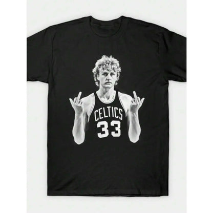 Larry Bird Retro 90s T-Shirt Black Shirt Men's Shirts Vintage Men's Clothing Streetwear Casual