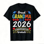 Proud Mommy of a 2026 Kindergarten Graduate T-Shirt - Soft Retro Tee with Heart & 2026 Number Design, Kindergarten Graduation Party Outfit, Mommy Gifts Suitable for Moms, Casual Wear & Graduation Gifts for Kindergarten Events
