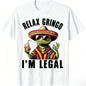 shirts - Cotton Short Sleeve Relax Gringo I'm Legal Mexican Lizard Funny T-Shirt for Men Women