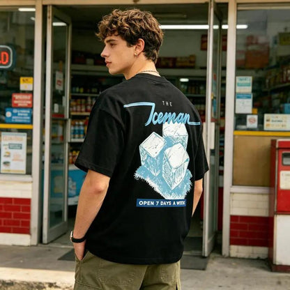 "Ice Man" Drake Retro 3.0 T-shirt, unisex rap shirt, rap T-shirt, music fan shirt, rapper merchandise gift, gift for him, gift for her, Y2K women's and men's patterned T-shirt top, round neck clothing