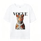 Fashion Leopard Graphic Tee Tshirt   Casual Womenswear Streetwear