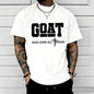 GOAT (God Over All) graphic T-shirt for men, 100%25 pure cotton, loose street-style short sleeves—trendy Christian casual top, best-selling faith urban fashion style., Shortsleeve, Menswear, Tshirt, Round Neck tiktokshopspringglowup