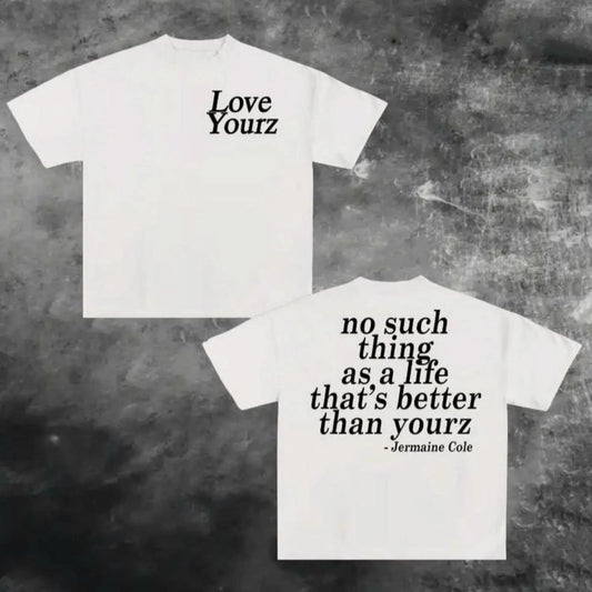 tshirt women J Cole Dreamville Love Yourz Lyrics Graphic t-Shirt VERSION 2, J Cole T-shirt, Cotton tshirt swap