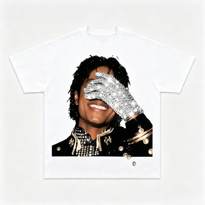 Michael Jackson Glove Graphic T-Shirt Vintage 90s Tee