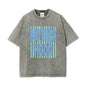 Motherhood Tee | Retro Washed Mint Stripe Graphic Tee,Vintage Oversized Washed Motherhood Tee