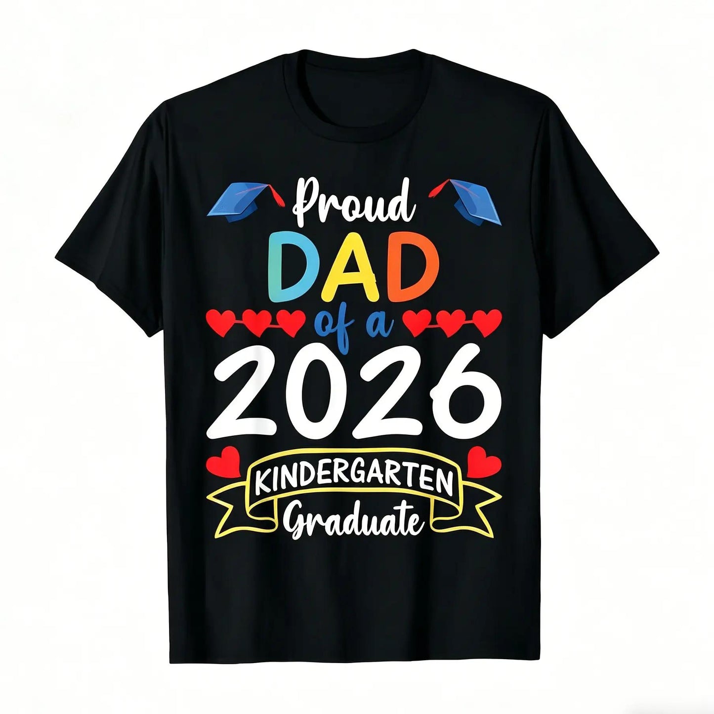 Proud Mommy of a 2026 Kindergarten Graduate T-Shirt - Soft Retro Tee with Heart & 2026 Number Design, Kindergarten Graduation Party Outfit, Mommy Gifts Suitable for Moms, Casual Wear & Graduation Gifts for Kindergarten Events