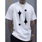 Simple And Fashionable Printed Men'S Crew Neck Short-Sleeved T-Shirt, Comfortable And Breathable Casual Sports Top, Suitable for Spring And Summer Vacation And Leisure, Plus Size