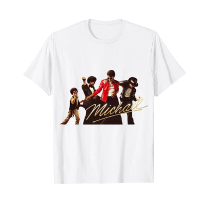 Michael Jackson Iconic Pose With Signature And Sparkling Jacket Design Perfect For Music Lovers And Pop Culture Fans Ideal Gift For Friends Family Or Yourself During Spring Summer Seasons Fashion T-Shirt