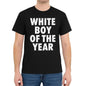 Men's Oversized White Classic Boy Print Crewneck T-Shirt, Simple Breathable Lightweight Cotton Short-Sleeve Casual Streetwear Tops tiktokshopspringglowup,summervibes outdoorfun