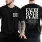 Faith Over Fear Tee Shirt, Christian T-Shirts, Jesusoversized gym shirts
